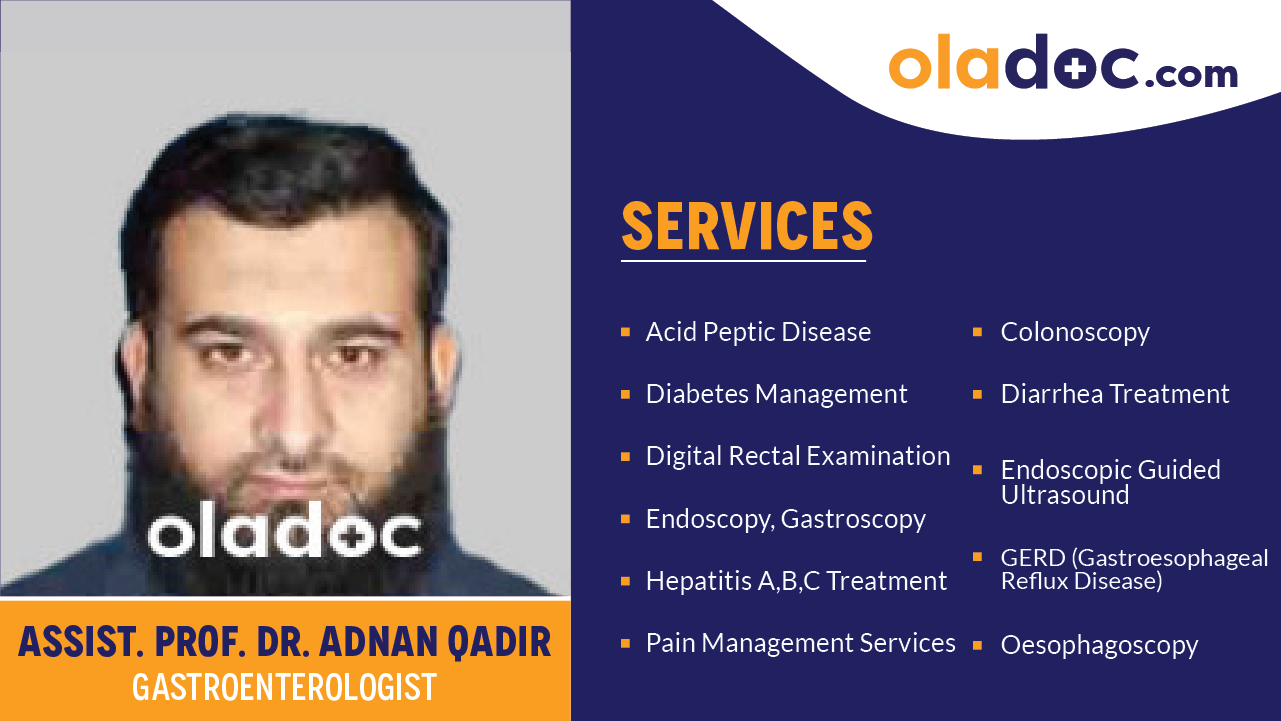 Services provided by Dr. Adnan Qadir